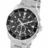 Buy Shop Tag Heuer Aquaracer Quartz Chronograph Black Dial Silver Steel Strap Watch for Men - CAY111A.BA0927 USA Online