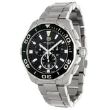 Buy Shop Tag Heuer Aquaracer Quartz Chronograph Black Dial Silver Steel Strap Watch for Men - CAY111A.BA0927 USA Online