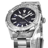 Buy Shop Tag Heuer Aquaracer Quartz Diamonds Black Dial Silver Steel Strap Watch for Women - WAY131P.BA0748 USA Online