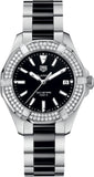Buy Shop Tag Heuer Aquaracer Quartz Diamonds Black Dial Two Tone Steel Strap Watch for Men - WAY131E.BA0913 USA Online