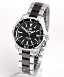 Buy Shop Tag Heuer Aquaracer Quartz Diamonds Black Dial Two Tone Steel Strap Watch for Women - WAY131G.BA0913 USA Online