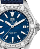 Buy Shop Tag Heuer Aquaracer Quartz Diamonds Blue Dial Blue Nylon Strap Watch for Women - WAY131N.FT6091 USA Online