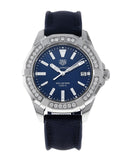 Buy Shop Tag Heuer Aquaracer Quartz Diamonds Blue Dial Blue Nylon Strap Watch for Women - WAY131N.FT6091 USA Online