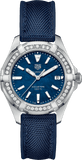 Buy Shop Tag Heuer Aquaracer Quartz Diamonds Blue Dial Blue Nylon Strap Watch for Women - WAY131N.FT6091 USA Online
