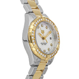 Buy Shop Tag Heuer Aquaracer Quartz Diamonds Mother of Pearl Dial Two Tone Steel Strap Watch for Women - WBD1423.BB0321 USA Online