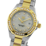 Buy Shop Tag Heuer Aquaracer Quartz Diamonds Mother of Pearl Dial Two Tone Steel Strap Watch for Women - WBD1423.BB0321 USA Online