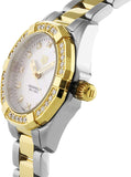 Buy Shop Tag Heuer Aquaracer Quartz Diamonds Mother of Pearl Dial Two Tone Steel Strap Watch for Women - WBD1423.BB0321 USA Online