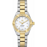 Buy Shop Tag Heuer Aquaracer Quartz Diamonds Mother of Pearl Dial Two Tone Steel Strap Watch for Women - WBD1423.BB0321 USA Online