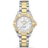Buy Shop Tag Heuer Aquaracer Quartz Diamonds Mother of Pearl Dial Two Tone Steel Strap Watch for Women - WBD1423.BB0321 USA Online
