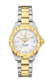 Buy Shop Tag Heuer Aquaracer Quartz Diamonds Mother of Pearl Dial Two Tone Steel Strap Watch for Women - WBD1423.BB0321 USA Online
