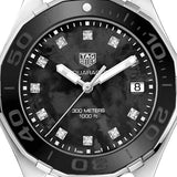 Buy Shop Tag Heuer Aquaracer Quartz Mother of Pearl Black Dial Black NATO Strap Watch for Women - WAY131M.FT6092 USA Online