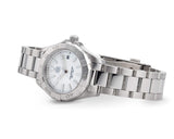 Buy Shop Tag Heuer Aquaracer Quartz Mother of Pearl White Dial Silver Steel Strap Watch for Women - WBD1411.BA0741 USA Online