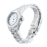 Buy Shop Tag Heuer Aquaracer Quartz Mother of Pearl White Dial Silver Steel Strap Watch for Women - WBD1411.BA0741 USA Online