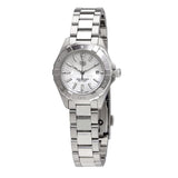 Buy Shop Tag Heuer Aquaracer Quartz Mother of Pearl White Dial Silver Steel Strap Watch for Women - WBD1411.BA0741 USA Online