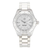 Buy Shop Tag Heuer Aquaracer Quartz Mother of Pearl White Dial Silver Steel Strap Watch for Women - WBD1411.BA0741 USA Online