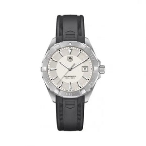 Buy Shop Tag Heuer Aquaracer Quartz White Dial Black Rubber Strap Watch for Men - WAY1111.FT8021 USA Online