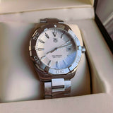 Buy Shop Tag Heuer Aquaracer Quartz White Dial Silver Steel Strap Watch for Men - WAY1111.BA0928 USA Online