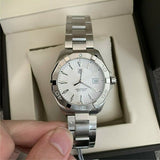 Buy Shop Tag Heuer Aquaracer Quartz White Dial Silver Steel Strap Watch for Men - WAY1111.BA0928 USA Online