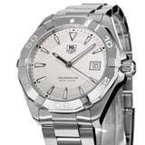 Buy Shop Tag Heuer Aquaracer Quartz White Dial Silver Steel Strap Watch for Men - WAY1111.BA0928 USA Online