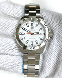 Buy Shop Tag Heuer Aquaracer Quartz White Dial Silver Steel Strap Watch for Men - WBD1111.BA0928 USA Online