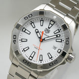 Buy Shop Tag Heuer Aquaracer Quartz White Dial Silver Steel Strap Watch for Men - WBD1111.BA0928 USA Online