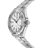 Buy Shop Tag Heuer Aquaracer Quartz White Dial Silver Steel Strap Watch for Men - WBD1111.BA0928 USA Online