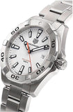 Buy Shop Tag Heuer Aquaracer Quartz White Dial Silver Steel Strap Watch for Men - WBD1111.BA0928 USA Online