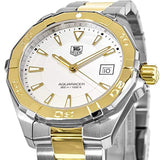 Buy Shop Tag Heuer Aquaracer Quartz White Dial Two Tone Steel Strap Watch for Men - WAY1120.BB0930 USA Online