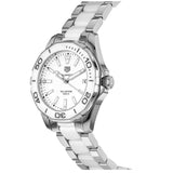 Buy Shop Tag Heuer Aquaracer Quartz White Dial Two Tone Steel Strap Watch Women - WAY131B.BA0914 USA Online