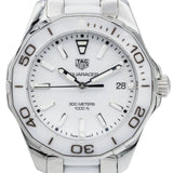 Buy Shop Tag Heuer Aquaracer Quartz White Dial Two Tone Steel Strap Watch Women - WAY131B.BA0914 USA Online