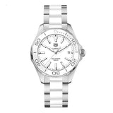 Buy Shop Tag Heuer Aquaracer Quartz White Dial Two Tone Steel Strap Watch Women - WAY131B.BA0914 USA Online