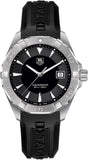 Buy Shop Tag Heuer Aquaracer Quartz Black Dial Black Rubber Strap Watch for Men - WAY1110.FT8021 USA Online