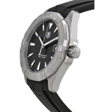 Buy Shop Tag Heuer Aquaracer Quartz Black Dial Black Rubber Strap Watch for Men - WAY1110.FT8021 USA Online