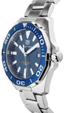 Buy Shop Tag Heuer Aquaracer Blue Dial Quartz Silver Steel Strap Watch for Men - WAY111C.BA0928 USA Online