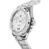 Buy Shop Tag Heuer Aquaracer Chronograph White Dial Silver Steel Strap Watch for Men - WAY111Y.BA0928 USA Online