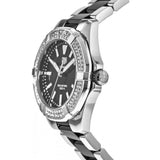 Buy Shop Tag Heuer Aquaracer Quartz Diamonds Black Dial Two Tone Steel Strap Watch for Men - WAY131E.BA0913 USA Online