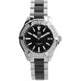 Buy Shop Tag Heuer Aquaracer Quartz Diamonds Black Dial Two Tone Steel Strap Watch for Men - WAY131E.BA0913 USA Online