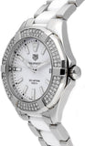 Buy Shop Tag Heuer Aquaracer Diamonds White Dial Two Tone Steel Strap Watch for Women - WAY131F.BA0914 USA Online