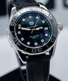 Buy Shop Tag Heuer Aquaracer Quartz Mother of Pearl Black Dial Black NATO Strap Watch for Women - WAY131M.FT6092 USA Online