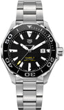 Buy Shop Tag Heuer Aquaracer Caliber 5 Black Dial Silver Steel Strap Watch for Men - WAY201A .BA0927 USA Online