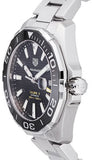 Tag Heuer Aquaracer Black Dial Silver Steel Strap Strap Watch for Men - WAY201A.BA0927