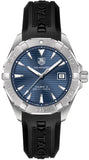 Buy Shop Tag Heuer Aquaracer Quartz Blue Dial Black Rubber Strap Watch for Men - WAY1112.FT8021 USA Online