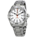 Buy Shop Tag Heuer Aquaracer Calibre 5 Automatic White Dial Silver Steel Strap Watch for Men - WAY2013.BA0927 USA Online