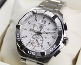 Buy Shop Tag Heuer Aquaracer White Dial Silver Steel Strap Watch for Men - CAY1111.BA0927 USA Online