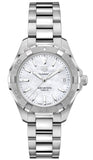 Buy Shop Tag Heuer Aquaracer White Mother of Pearl Dial Silver Steel Strap Watch for Women - WBD1311.BA0740 USA Online