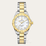 Buy Shop Tag Heuer Aquaracer White Mother of Pearl Dial Two Tone Steel Strap Watch for Women - WBD1322.BB0320 USA Online