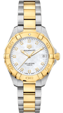 Buy Shop Tag Heuer Aquaracer White Mother of Pearl Dial Two Tone Steel Strap Watch for Women - WBD1322.BB0320 USA Online