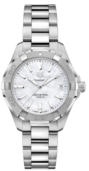 Buy Shop Tag Heuer Aquaracer White Mother of Pearl Dial Watch for Women - WBD1311.BA0740 USA Online