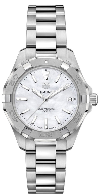 Buy Shop Tag Heuer Aquaracer White Mother of Pearl Dial Watch for Women - WBD1311.BA0740 USA Online