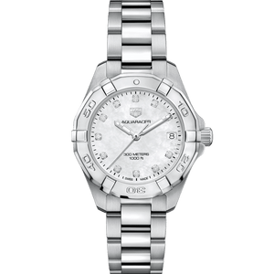 Buy Shop Tag Heuer Aquaracer White Mother of Pearl Dial Watch for Women - WBD1314.BA0740 USA Online